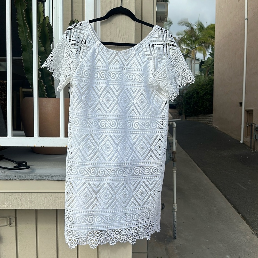 Madeeell white eyelet dress